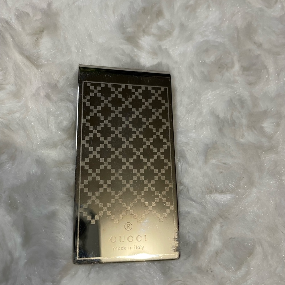 Gucci Silver Diamante Money Clip 🩶